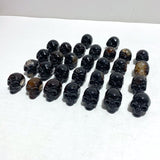 30 Pieces Black Agate Skull Carving - Wholesale Crystals