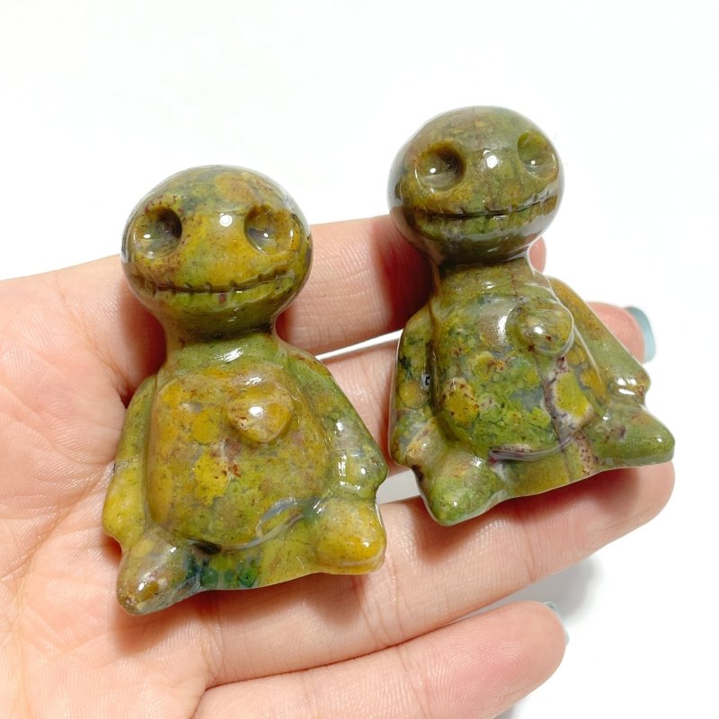 30 Pieces Ocean Jasper Voodoo Doll Carving - Wholesale Crystals
