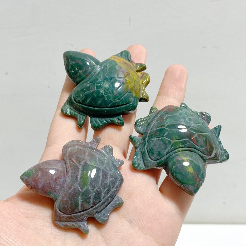 31 Pieces Colourful Ocean Jasper Sea Turtle Carving - Wholesale Crystals