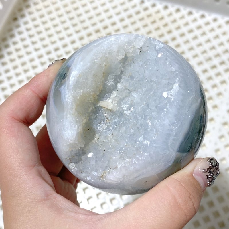 31 Pieces Geode Druzy Moss Agate Spheres (Sea Freight Only) -Wholesale Crystals