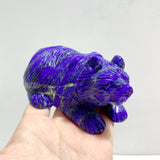 5 Pieces Lapis Lazuli Bears Carving