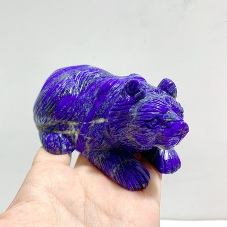 5 Pieces Lapis Lazuli Bears Carving