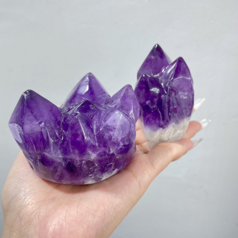 35 Pieces Amethyst Polished Cluster - Wholesale Crystals