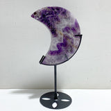 6 Pieces Chevron Amethyst Moon With Stand