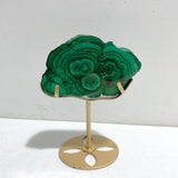 2 Pieces Malachite Raw Bottom With Stand