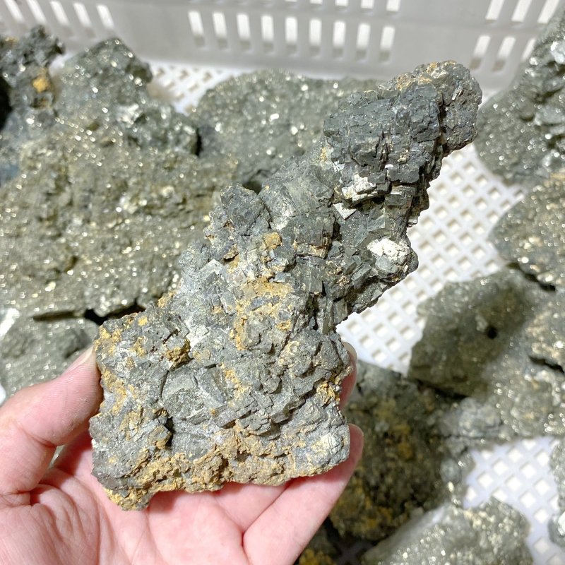 37 Pieces Raw Pyrite Stones (Sea Freight Only) -Wholesale Crystals