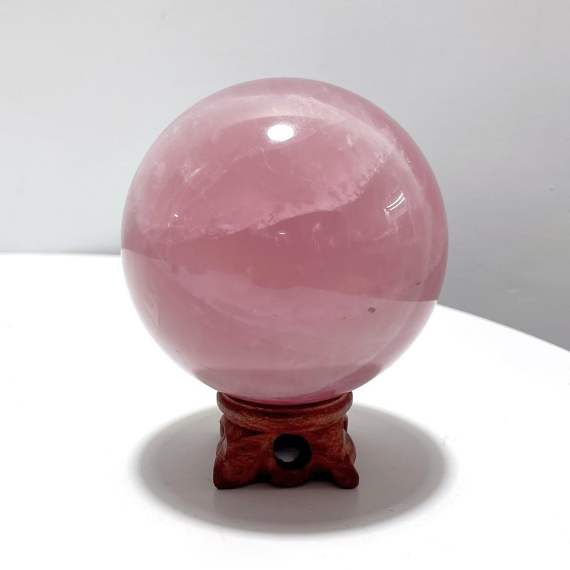 3.7in High Quality Six Star Line Rose Quartz Sphere For Collection - Wholesale Crystals