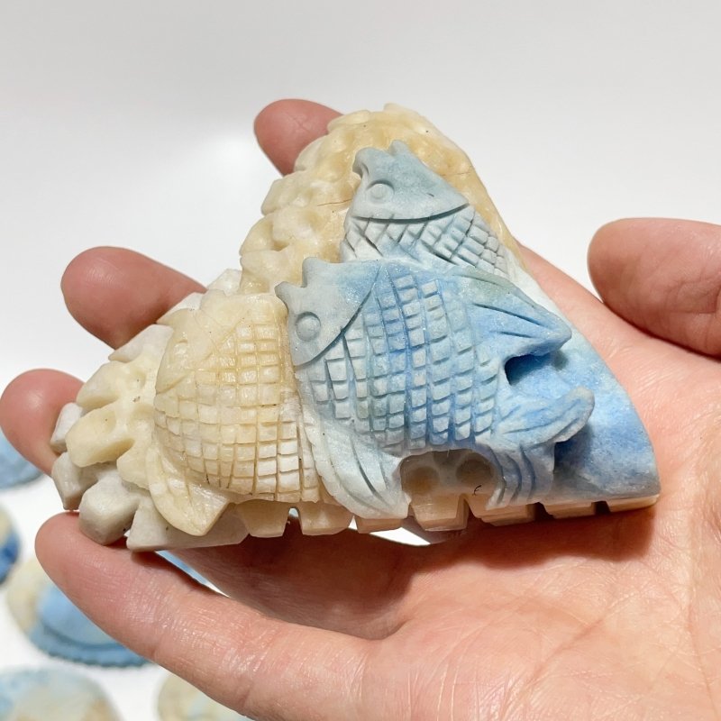 38 Pieces Blue Dumortierite Fish Carving -Wholesale Crystals