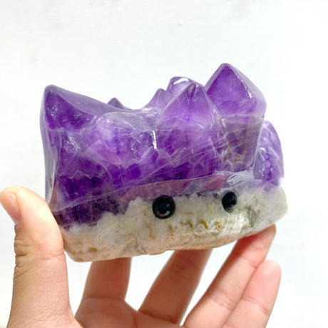 9 Pieces Polished Amethyst Teeth Cluster Groot Carving