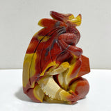 Unique Mookaite Flying Dragon Castle Carving #6