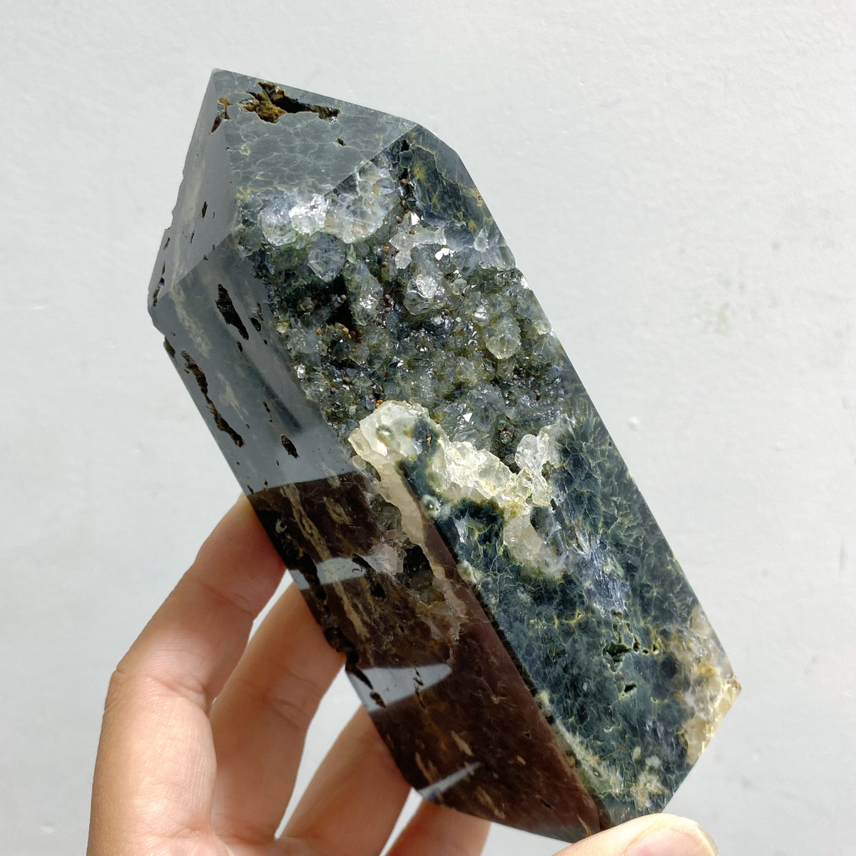 11 Pieces Sea Jasper Druzy Geode Four-sided Points
