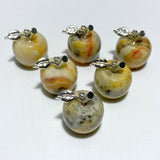 14 Types Small Apple Carving Wholesale Clear Quartz Green Aventurine Lepidolite