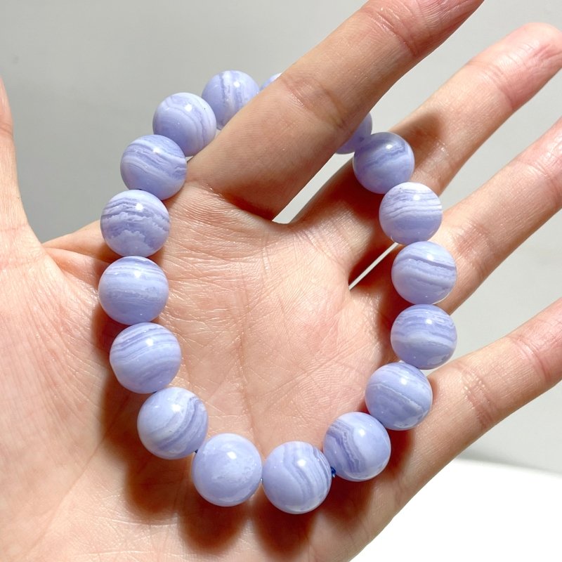 3pcs High Grade Blue Lace Agate Bracelet (HGUB23) - Wholesale Crystals