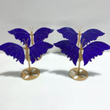 4 Pairs Lapis Lazuli Butterfly Wing Carving With Stand - Wholesale Crystals