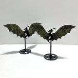 4 Pairs Pyrite Flying Dragon Wing Carving With Stand - Wholesale Crystals