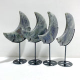 4 Pieces Beautiful Labradorite Moon Carving With Stand - Wholesale Crystals