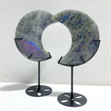 4 Pieces Beautiful Large Labradorite Moon Carving With Stand -Wholesale Crystals