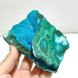 4 Pieces High Quality Beautiful Chrysocolla Mixed Malachite Slab Specimen - Wholesale Crystals