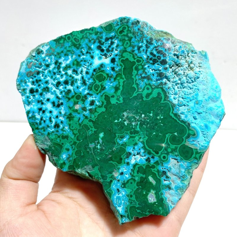 4 Pieces High Quality Chrysocolla Mixed Malachite Slab Specimen 6 - Wholesale Crystals