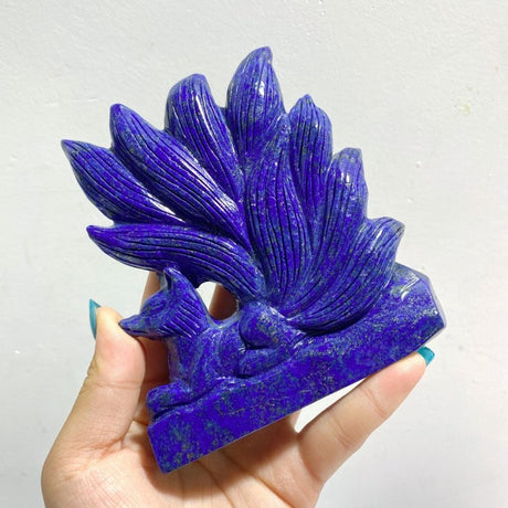 4 Pieces Lapis Lazuli Nine - tailed Fox Carving - Wholesale Crystals