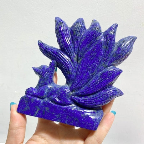 4 Pieces Lapis Lazuli Nine - tailed Fox Carving - Wholesale Crystals