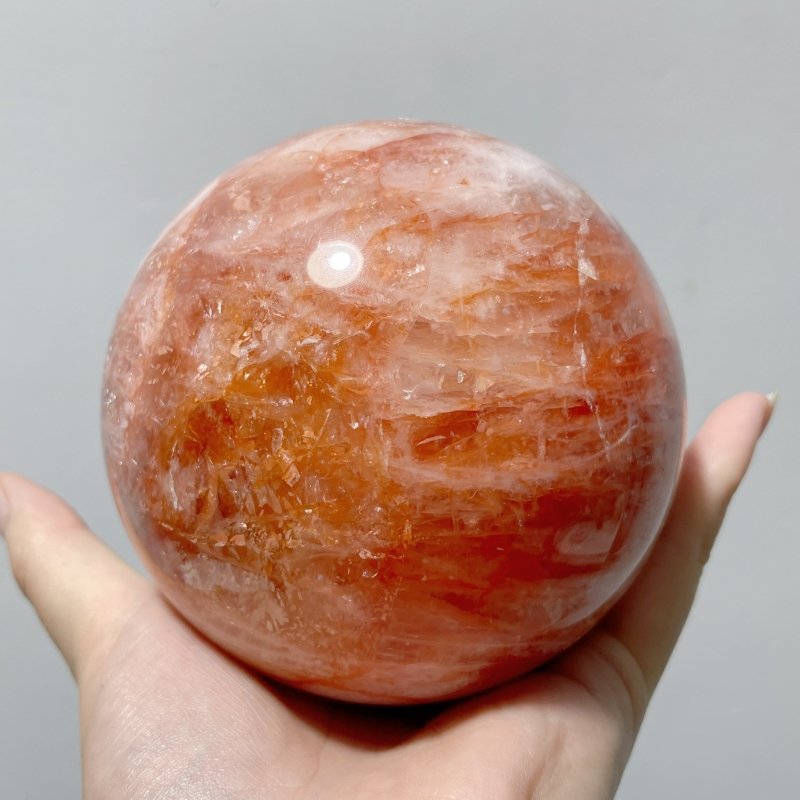 4 Pieces Large Fire Quartz Spheres - Wholesale Crystals