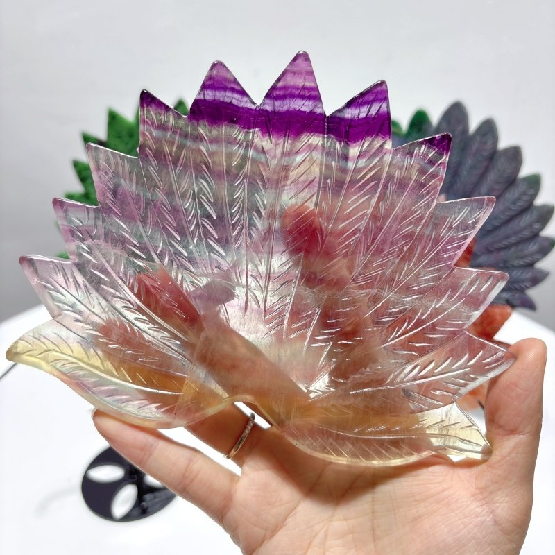4 Pieces Peacock Wing With Stand Fluorite Ruby In Kyanite - Wholesale Crystals