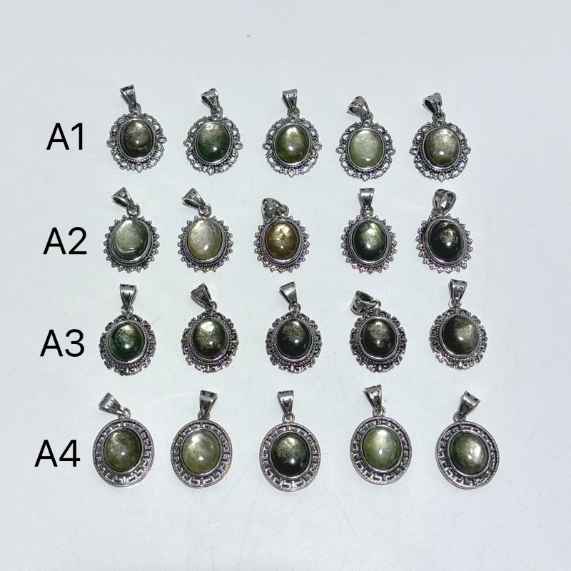 4 Types Green Mica Crystal Pendant Wholesale - Wholesale Crystals