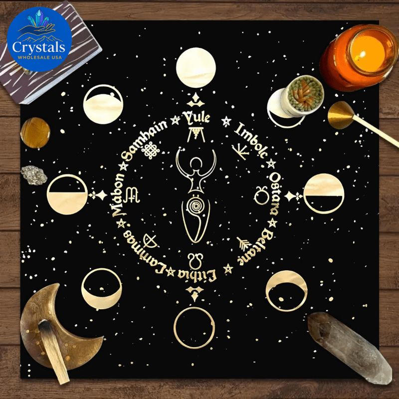 4 Zodiac Altar(1 - 1) Tarot Tablecloth - Wholesale Crystals