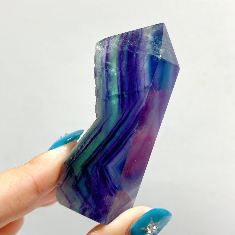 42 Pieces Rainbow Fluorite Raw Side Tower - Wholesale Crystals