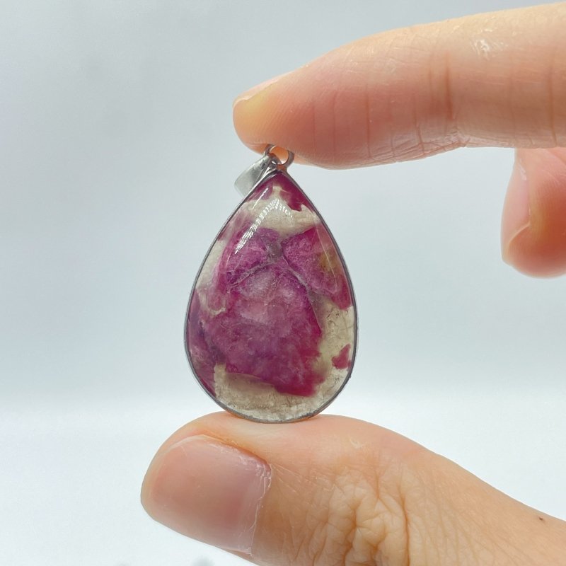 43 Pieces Red Tourmaline Different Shape Pendant - Wholesale Crystals