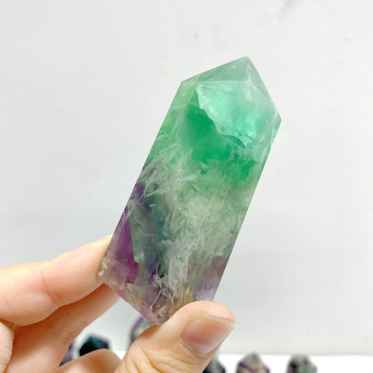 22 Pieces Feather Fluorite Four-sided Points