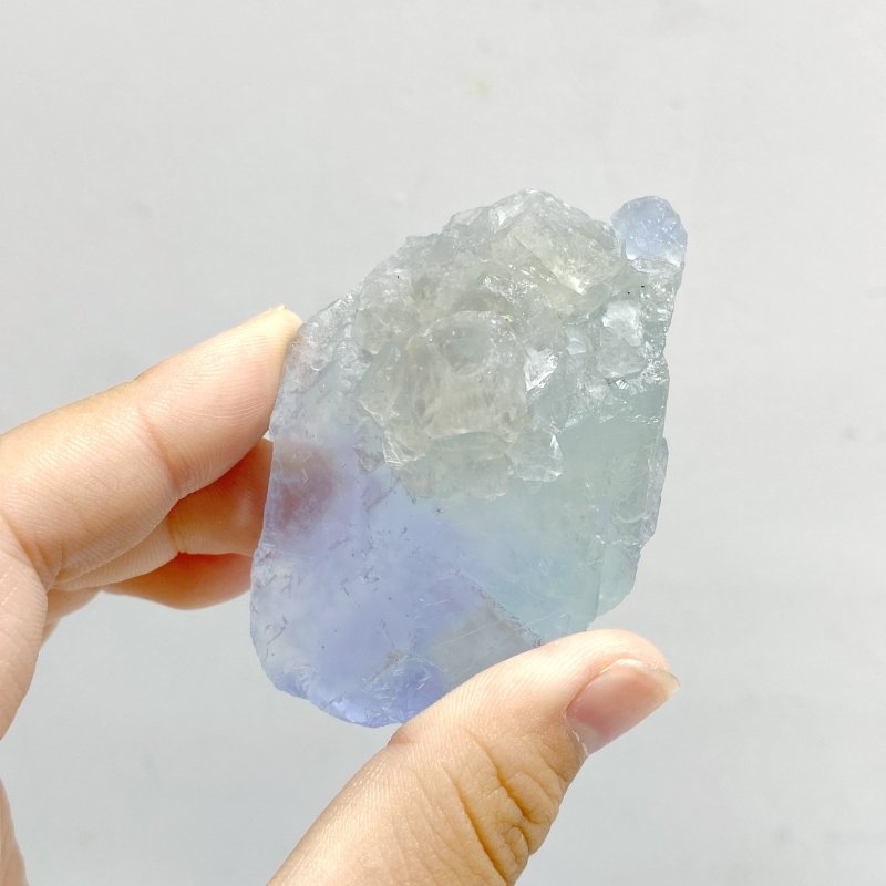45 Pieces Blue Fluorite Mixed Calcite Raw Stone Specimen - Wholesale Crystals