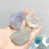 45 Pieces Blue Fluorite Mixed Calcite Raw Stone Specimen - Wholesale Crystals