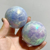 24 Pieces Aura Blue Calcite Spheres
