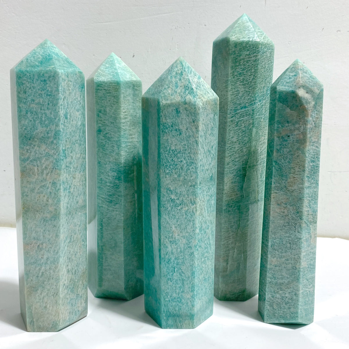 5 Pieces Large Amazonite Tower Points