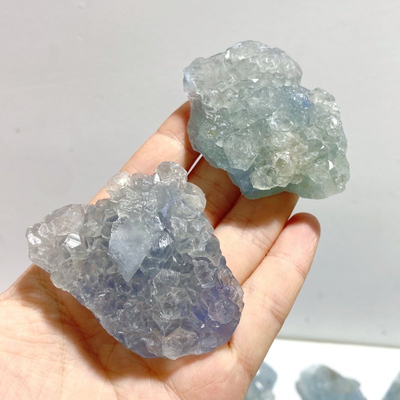47 Pieces Blue Fluorite Mixed Calcite Raw Stone Specimen For Collection - Wholesale Crystals
