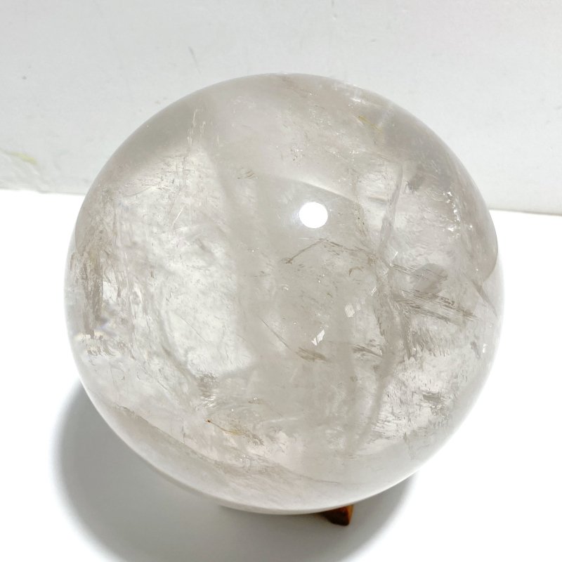 4.7in Large Clear Quartz Sphere With Rainbow - Wholesale Crystals