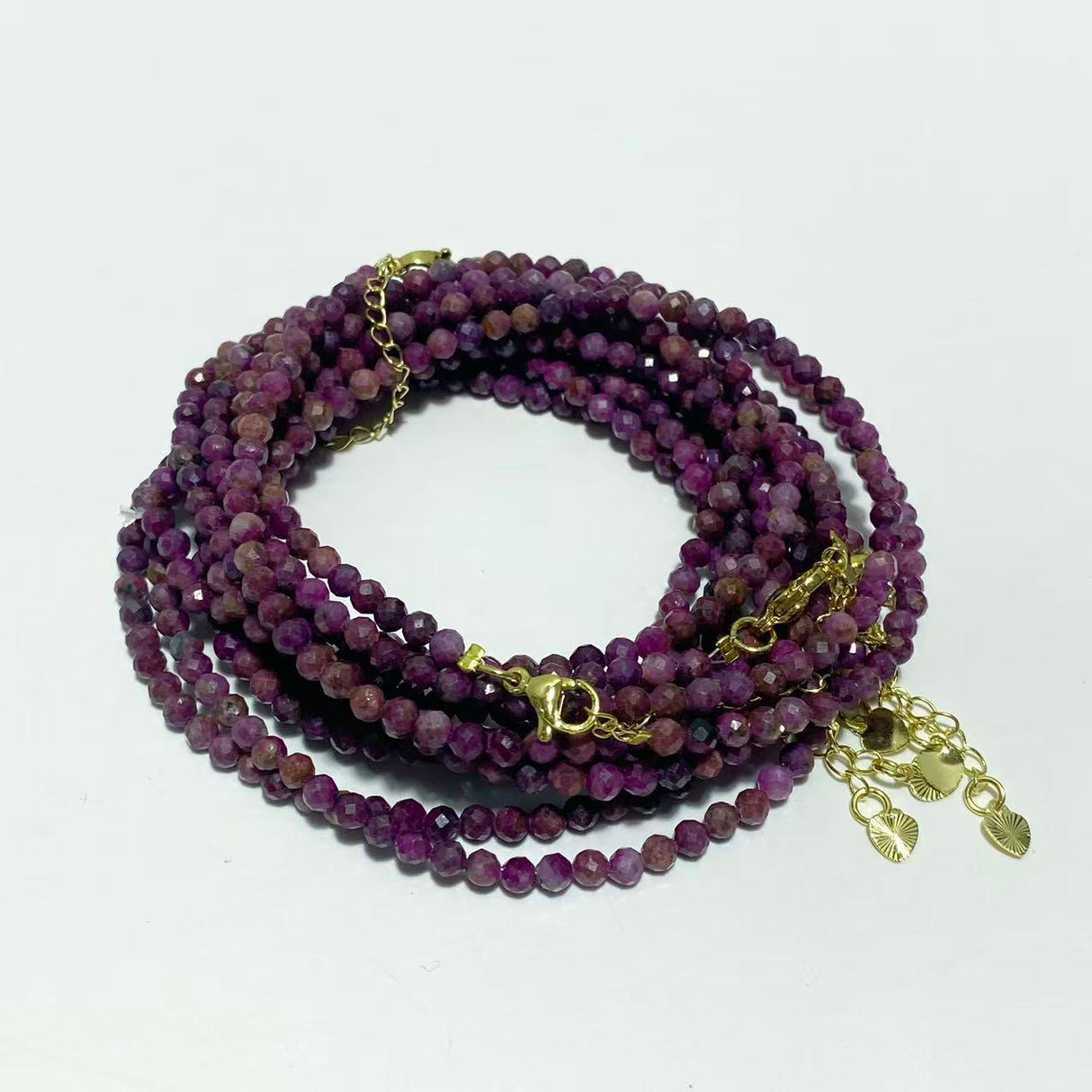 3MM Multi-Faceted Crystal Flash Bead Bracelets Necklace Wholesale Labradorite Sunstone Aquamarine