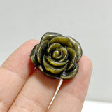 Silver Sheen Obsidian & Gold Sheen Obsidian Flower Carving Wholesale