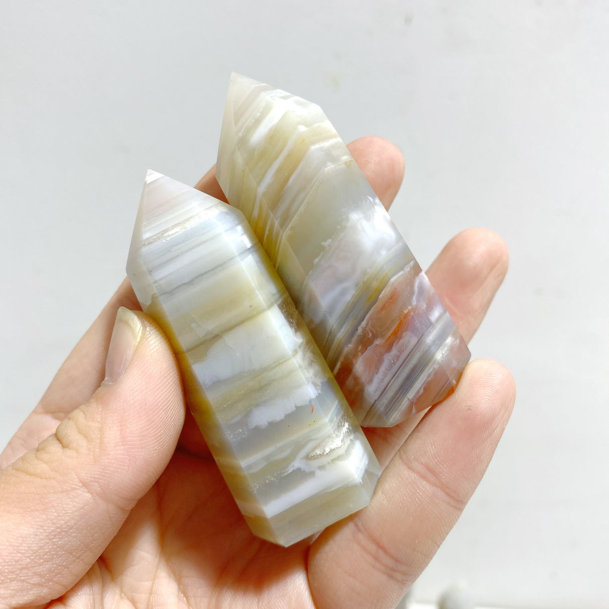 53 Pieces Stripe Agate Tower Points