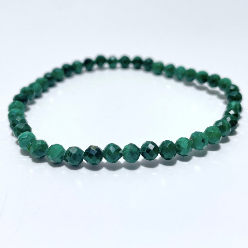 4MM Multi - Faceted Crystal Flash Bead Bracelets Wholesale Malachite Ruby Zoisite Blue Lace Agate - Wholesale Crystals