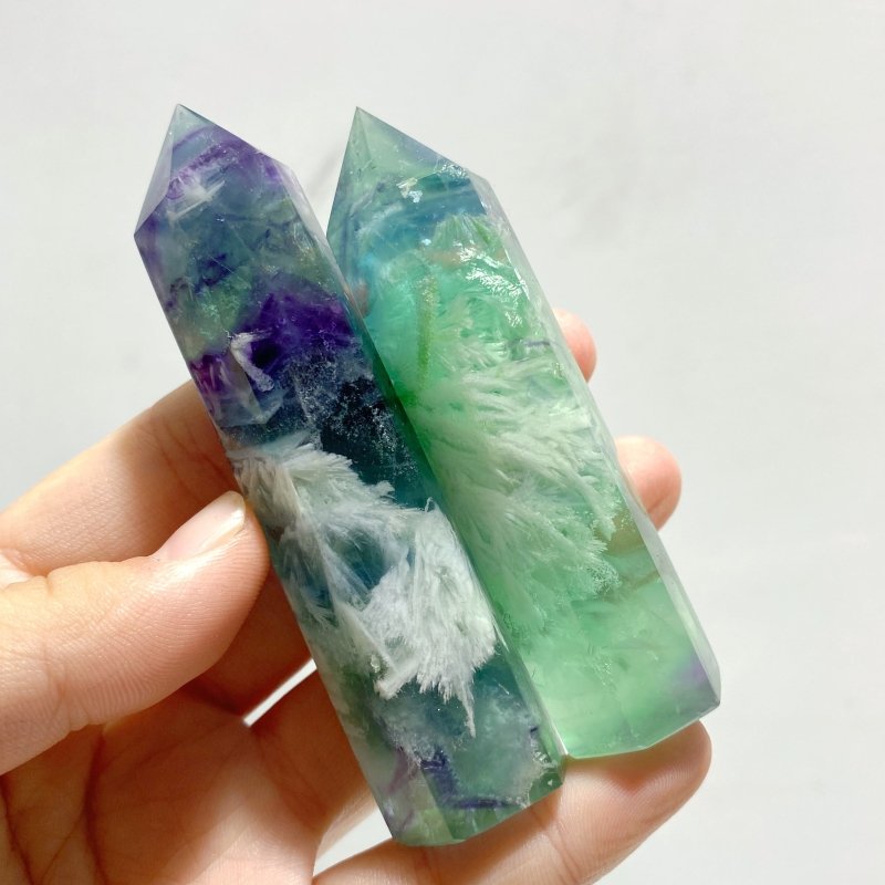 5 - 9CM Feather Fluorite Tower Wholesale - Wholesale Crystals
