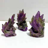 5 Pieces Atlantisite Nine - tailed Foxes Carving (With Crack) - Wholesale Crystals