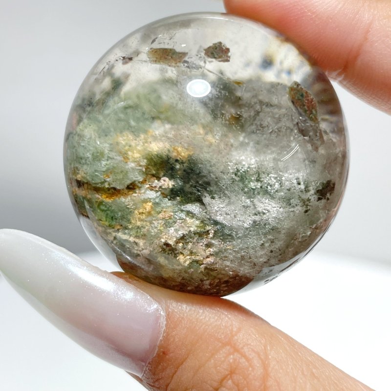 5 Pieces Beautiful Garden Quartz Sphere - Wholesale Crystals