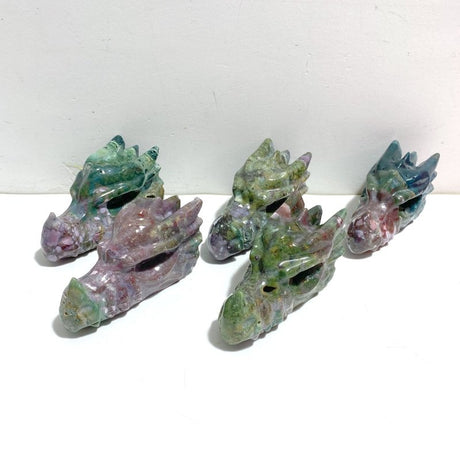 5 Pieces Beautiful Ocean Jasper Dragon Head - Wholesale Crystals