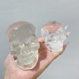 5 Pieces Clear Quartz Skull Carving - Wholesale Crystals