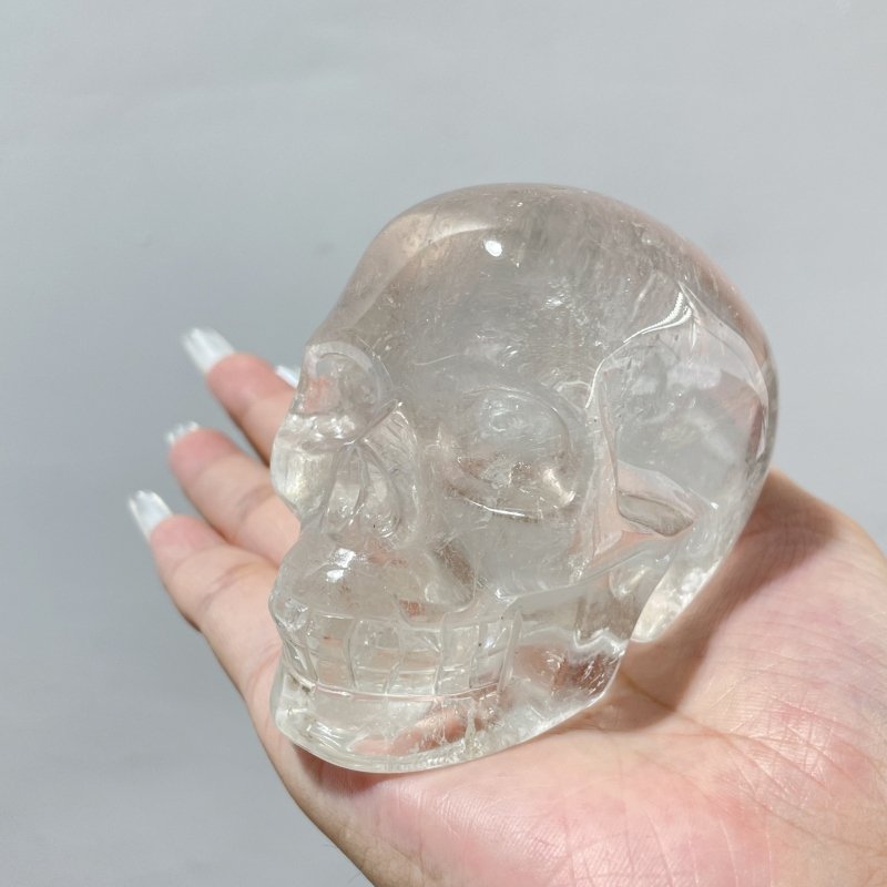 5 Pieces Clear Quartz Skull Carving - Wholesale Crystals