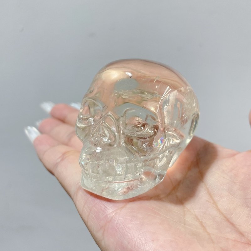 5 Pieces Clear Quartz Skull Carving - Wholesale Crystals