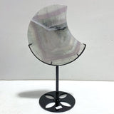 5 Pieces Fluorite Moon Carving With Stand - Wholesale Crystals